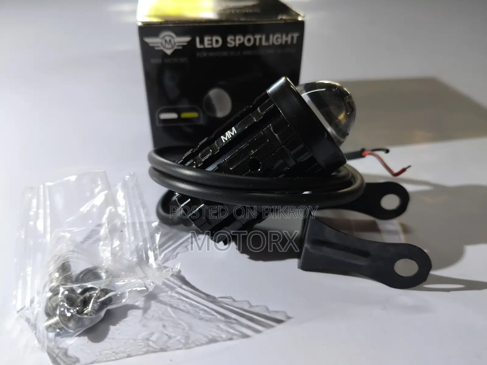 Motorcycle Mini Fog Light Flash 2 pieces + 1 piece Towel Combo