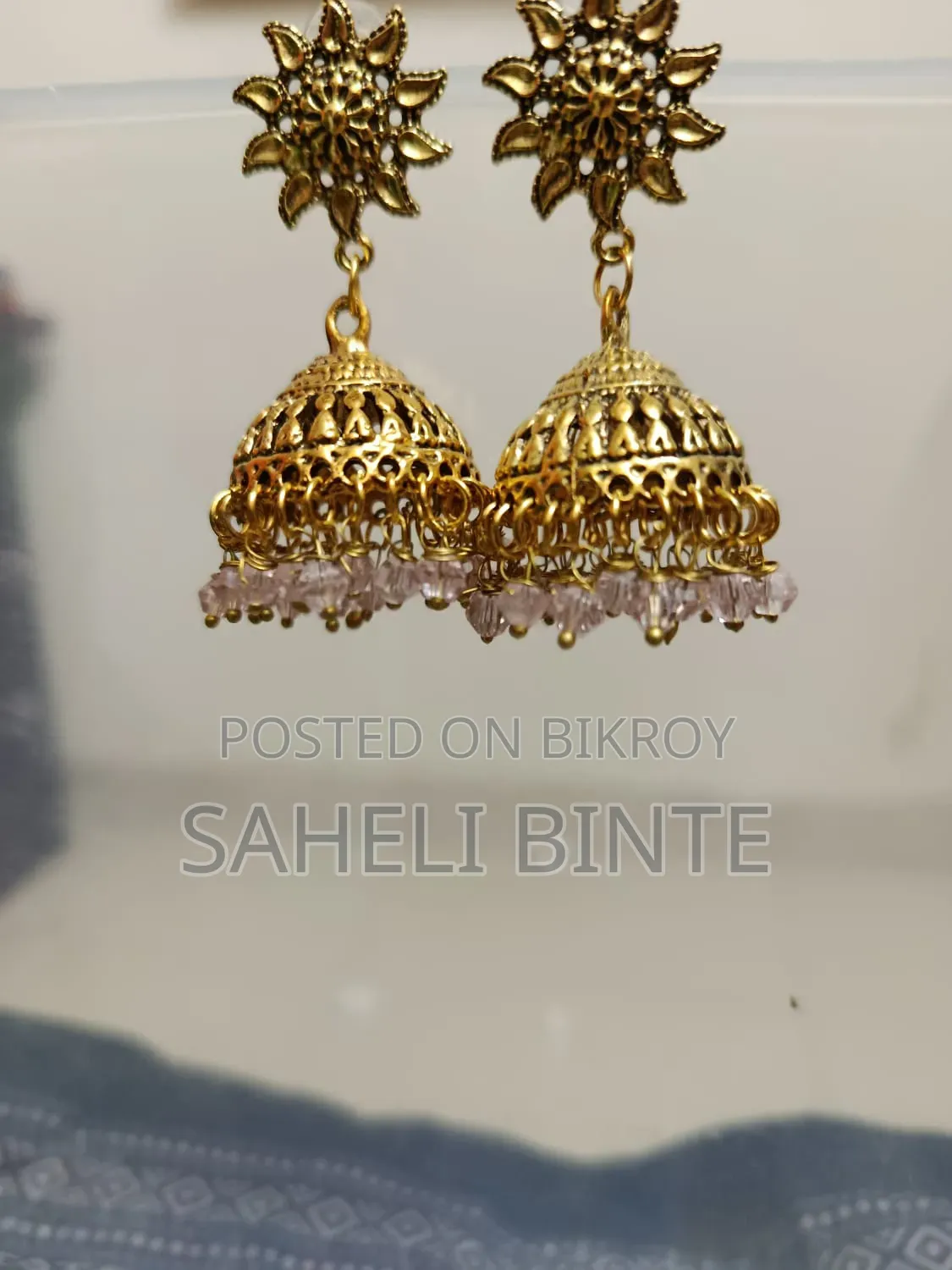 হ্যান্ডমেইড ঝুমকা কানের দুল