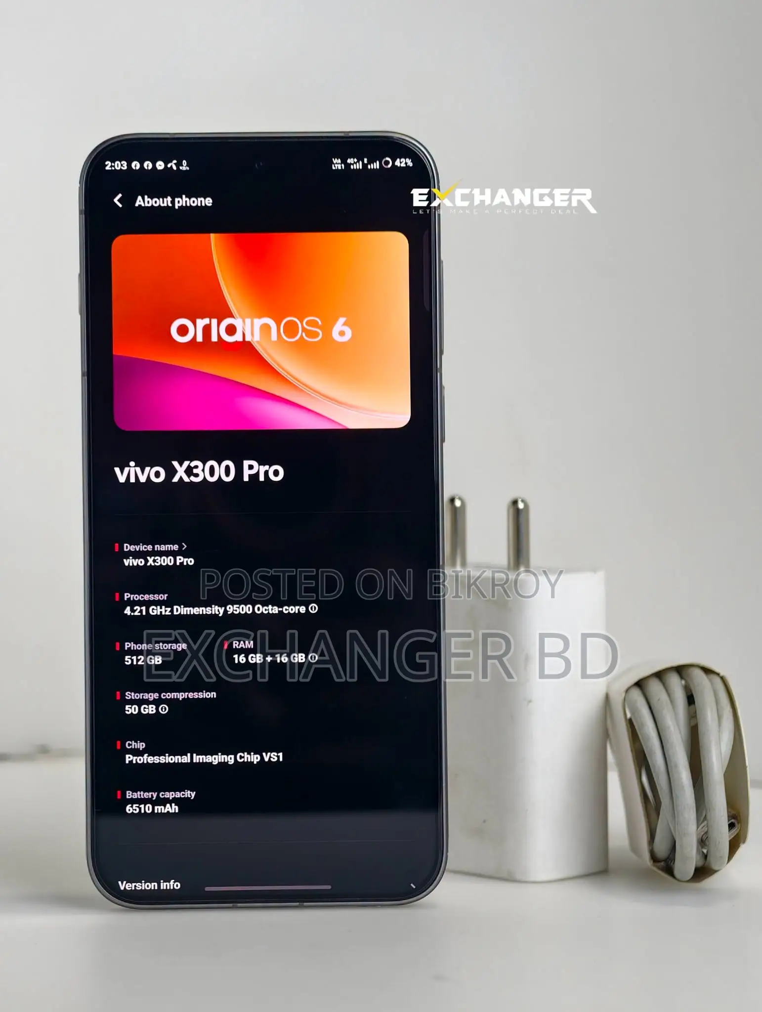 Vivo X300 Pro 512 GB Gold