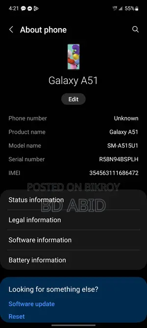 Samsung Galaxy A51 5G 128 GB Gray