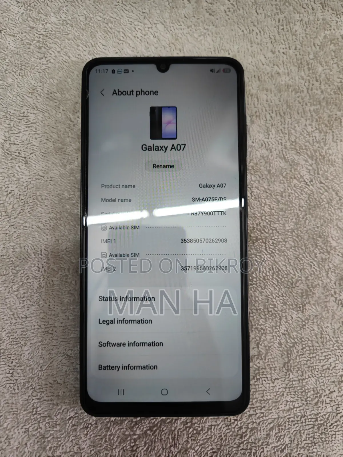 New Samsung Galaxy A07 4G 64 GB Black