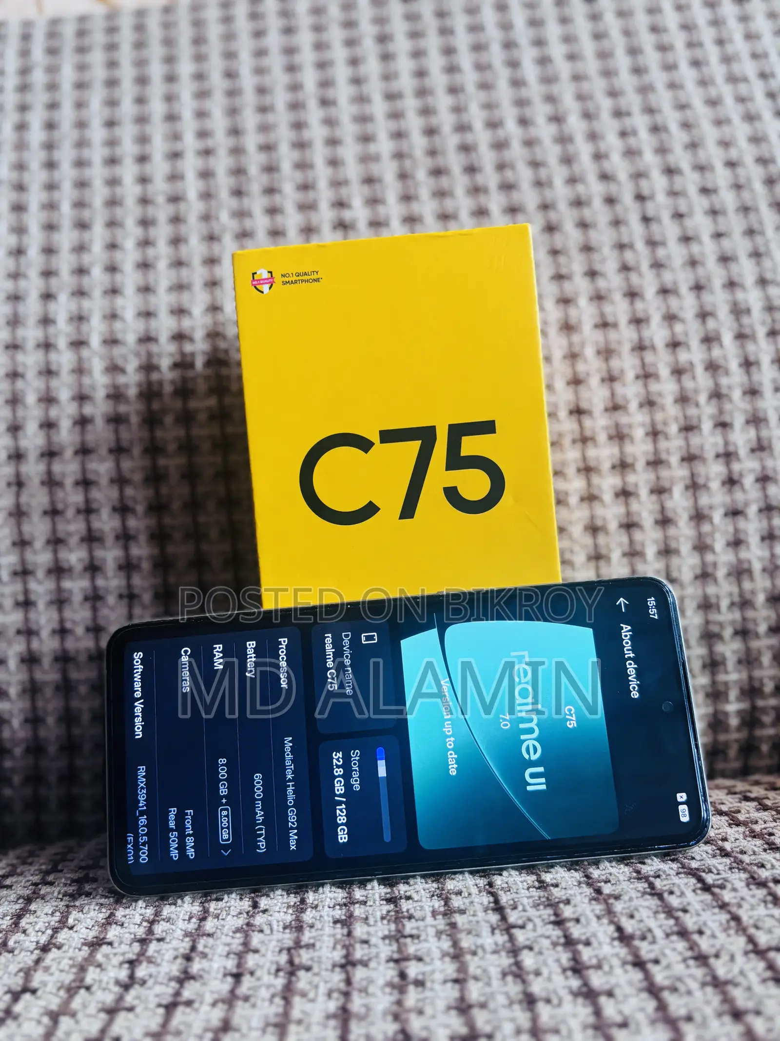 New Realme C75 128 GB Yellow