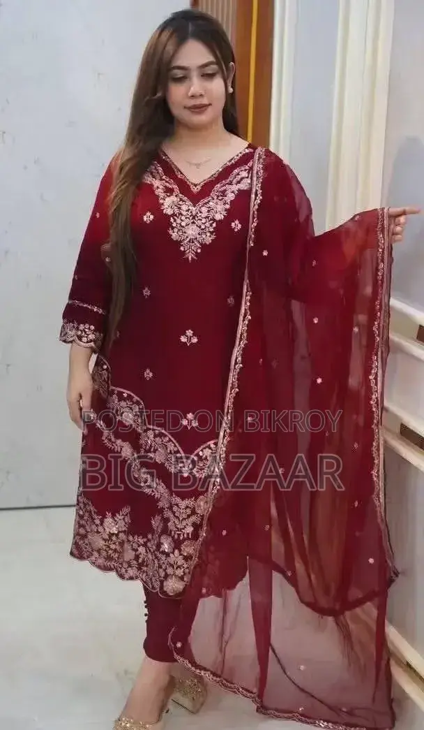 Embroidery Three Piece