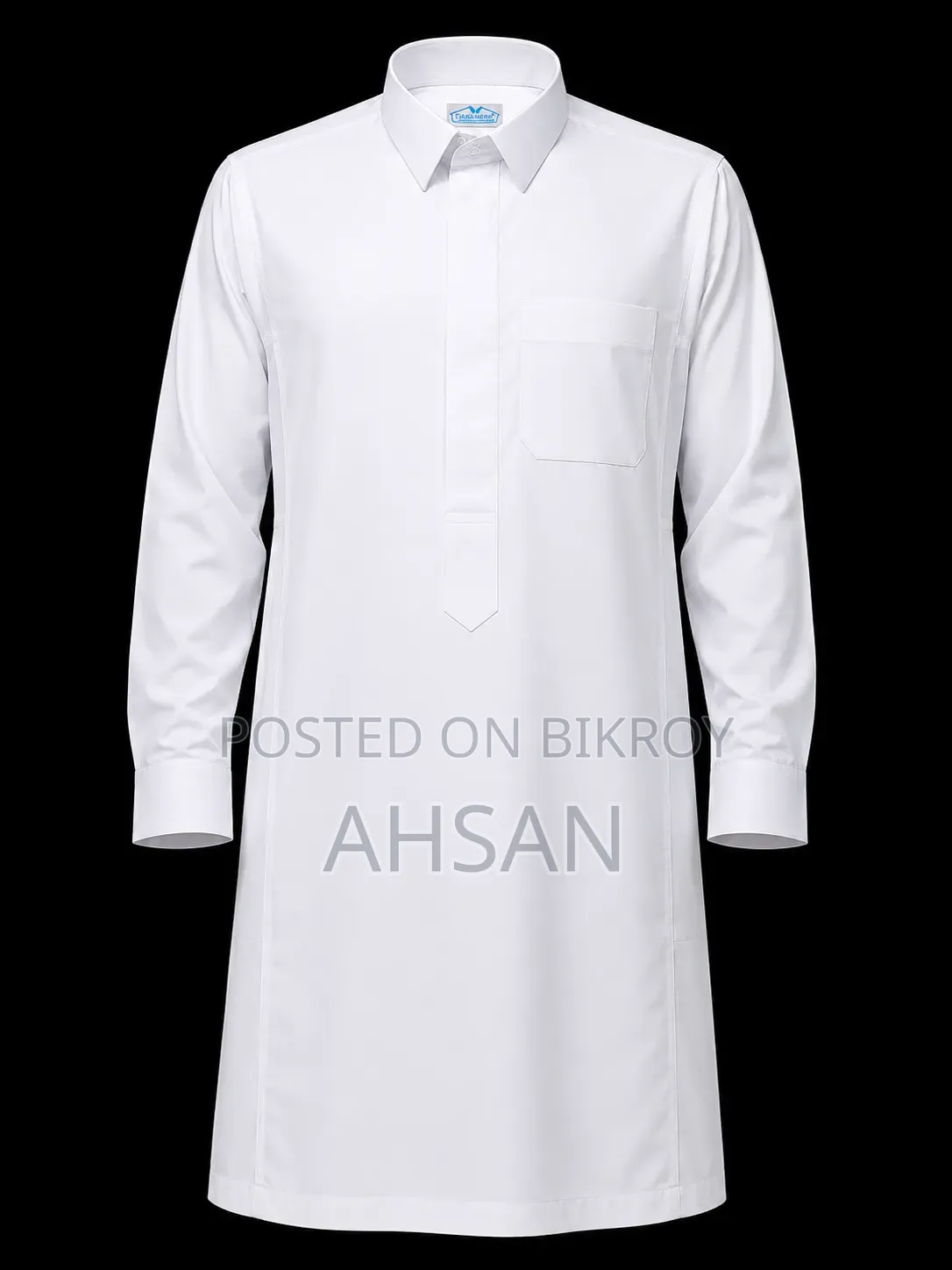 Premium White Saudi Arabian Jubba | Full Sleeve Thobe for Men