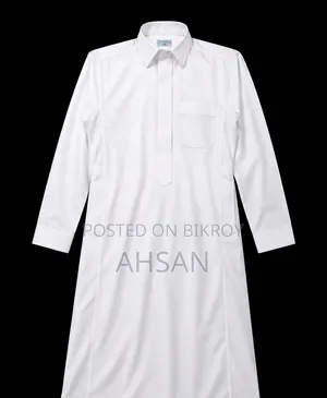 Premium White Saudi Arabian Jubba | Full Sleeve Thobe for Men