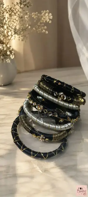 A piece of royalty in silk thread and stone work.