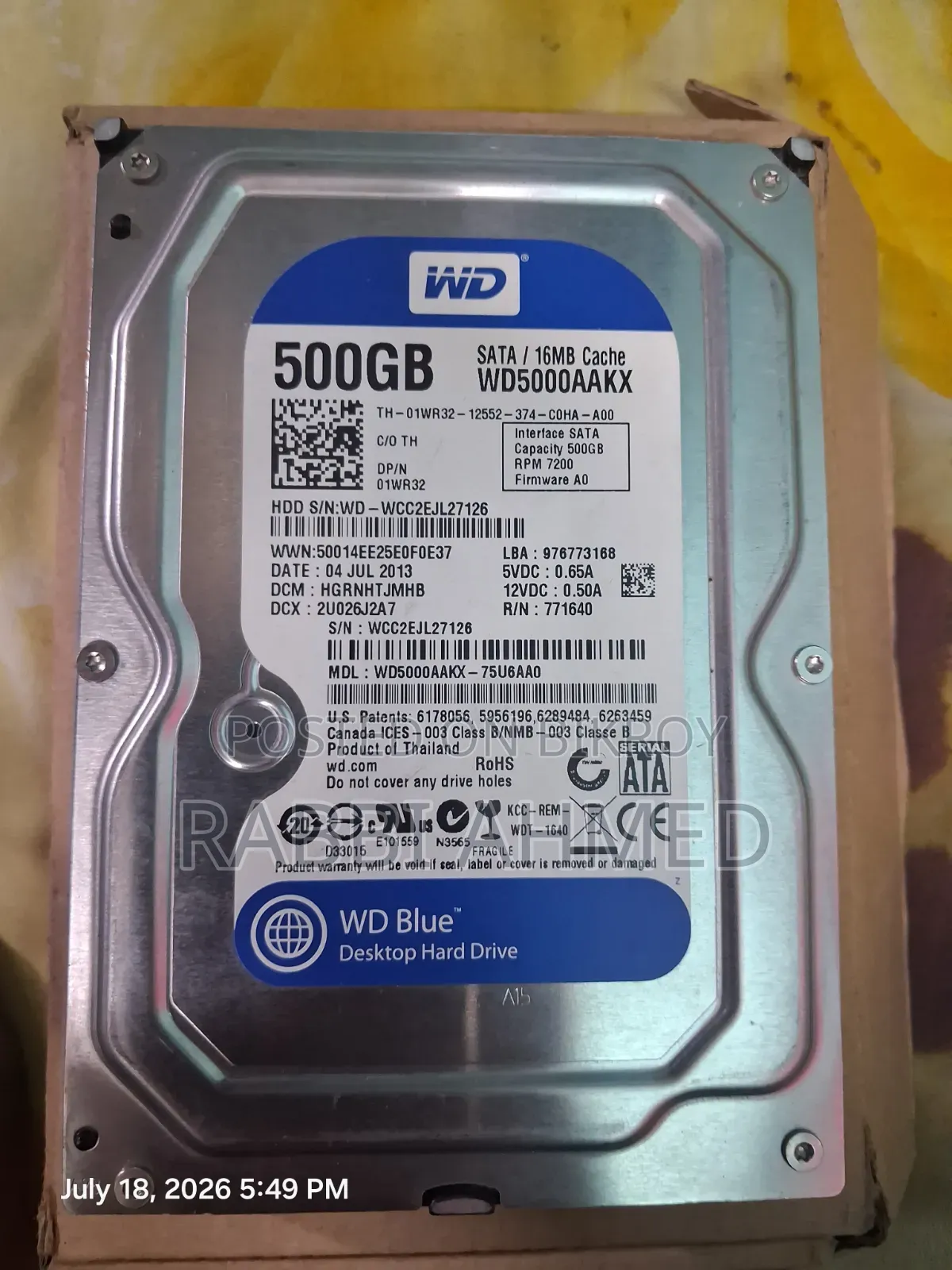 HDD Wd 500gb New