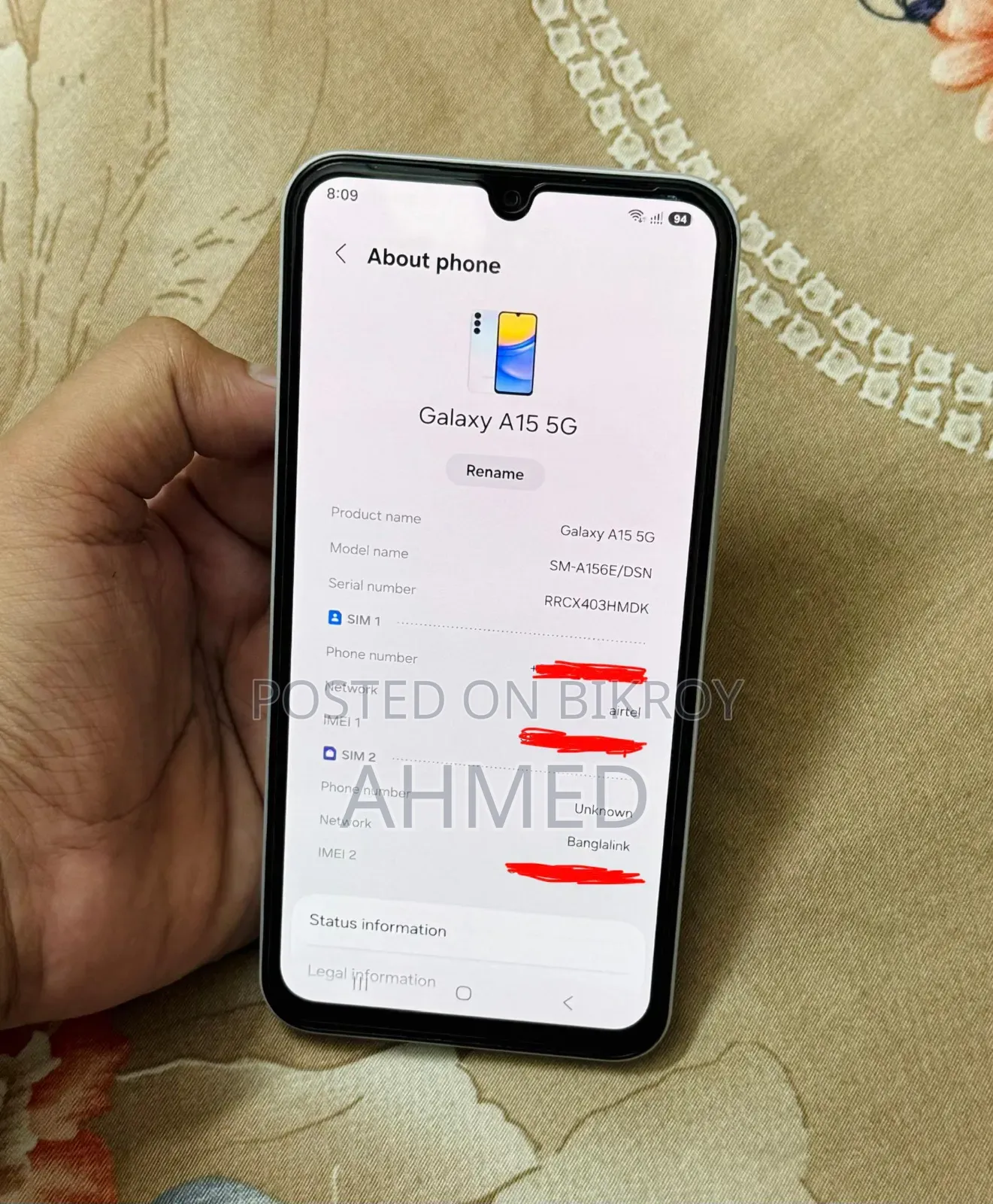 Samsung Galaxy A15 5G 256 GB White