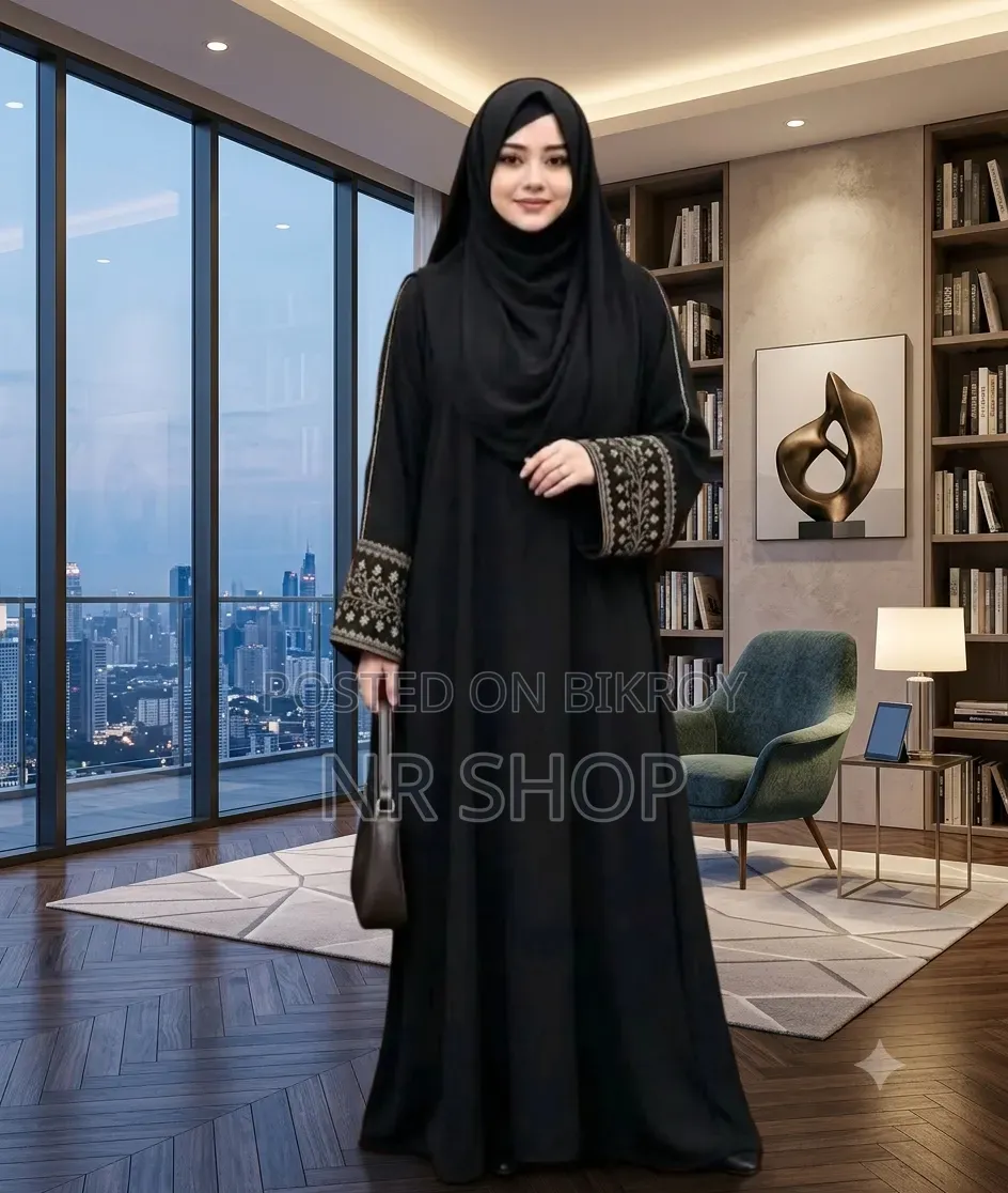 Premium Anjar Embroidery Burqa Set