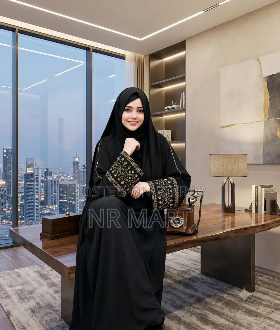 Premium Anjar Embroidery Burqa Set