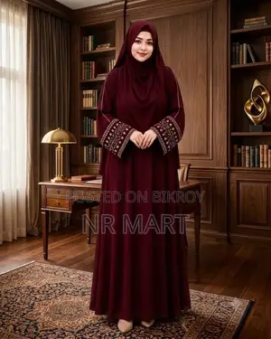 Premium Anjar Embroidery Burqa Set