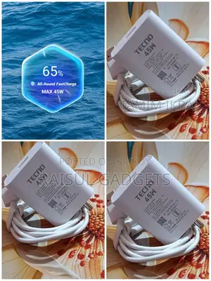 TECNO Original 45W Super Fast Charger (Adapter + Cable)