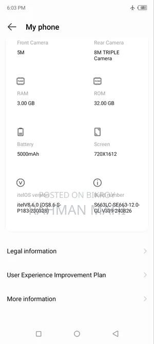 Itel Vision 5 64 GB Bronze