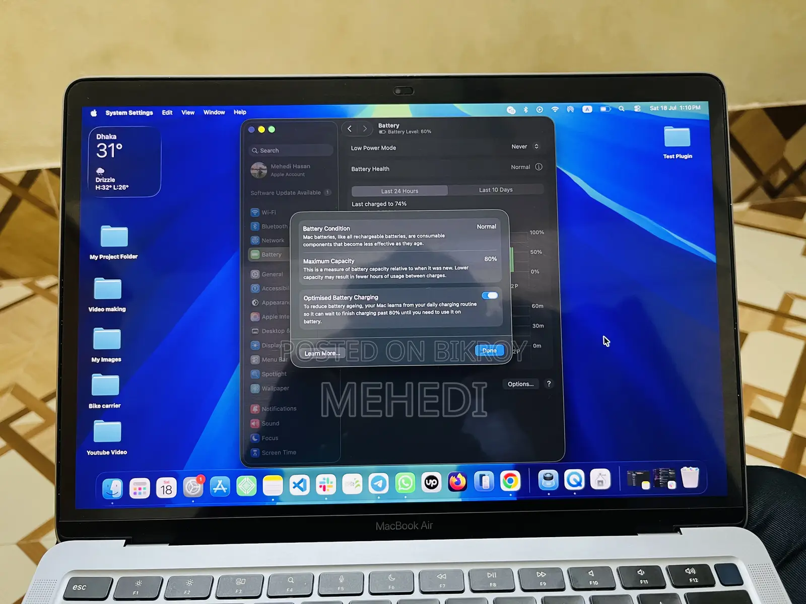 Laptop Apple MacBook Air 2020 M1 8GB Apple M1 SSD 256GB