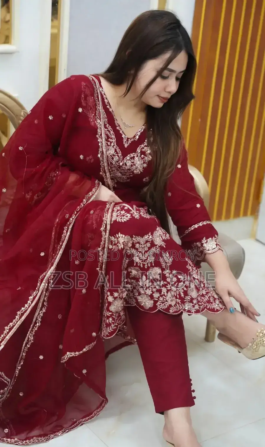 Embroidery Three Piece