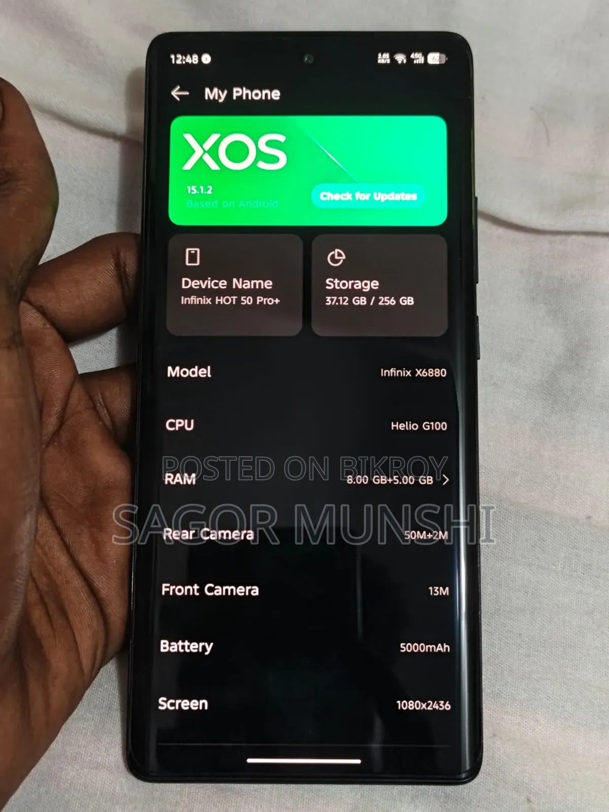 Infinix Hot 50 Pro+ 4G 256 GB Black