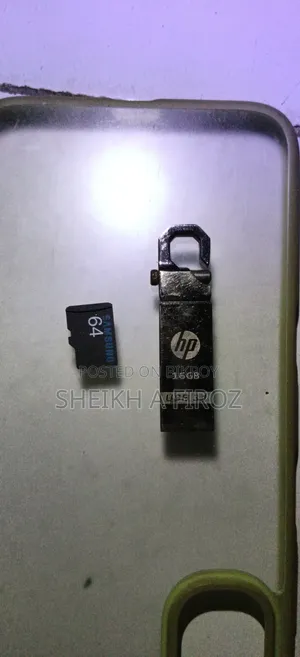 ১৬ জিবি পেনড্রাইভ এবং ৬৪ জিবি এসডি কার্ড