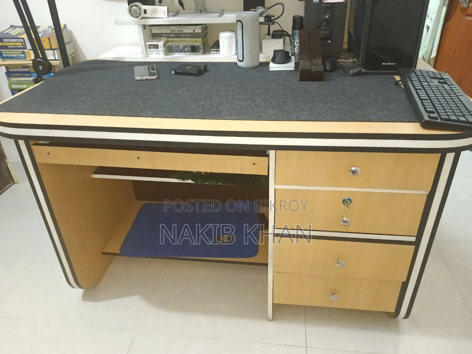 Premium Custom-Made Computer Desk | Study Table with Cable Management