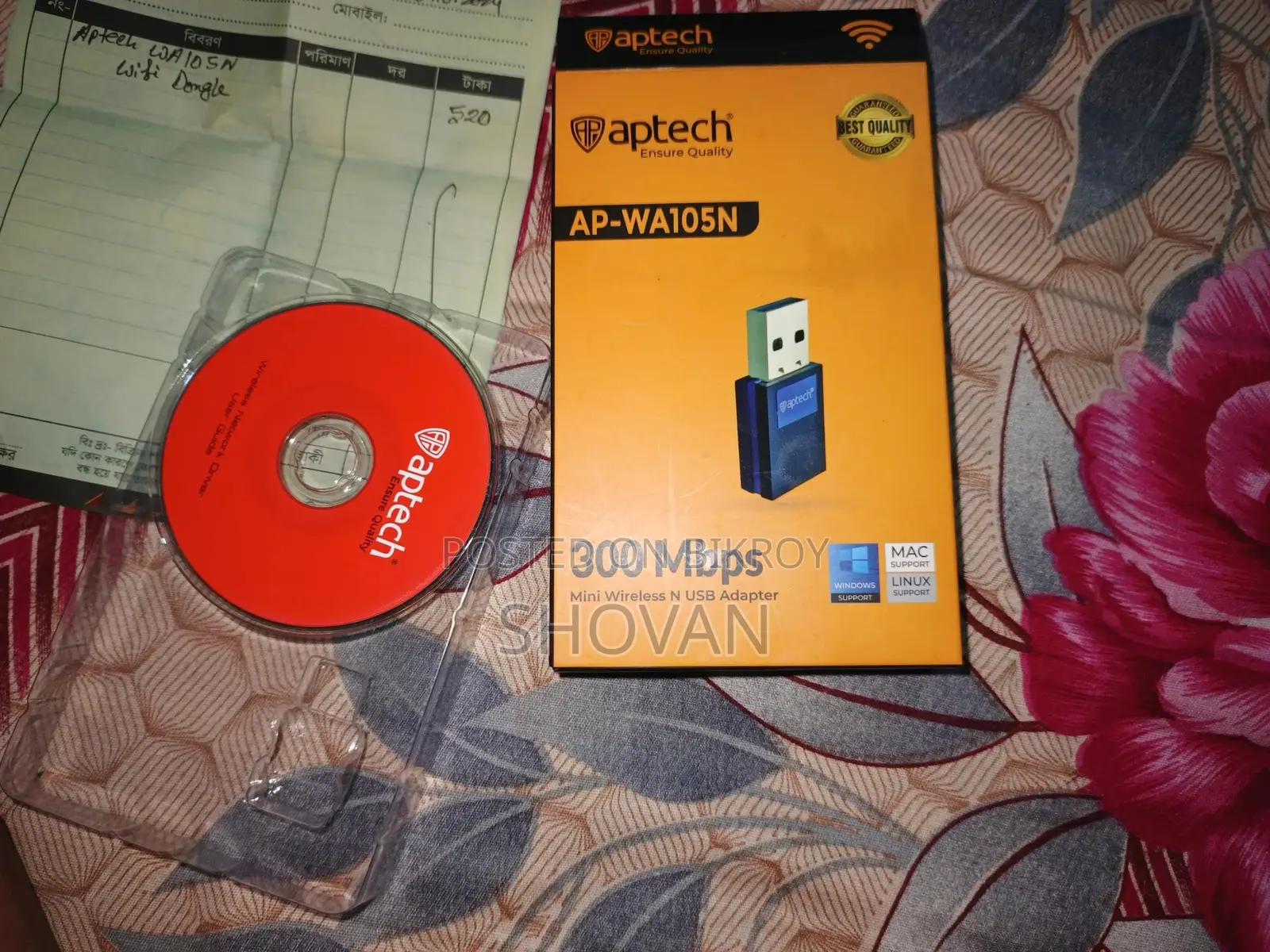 300 MBPS WiFi Adapter, with free Bluetooth adapter