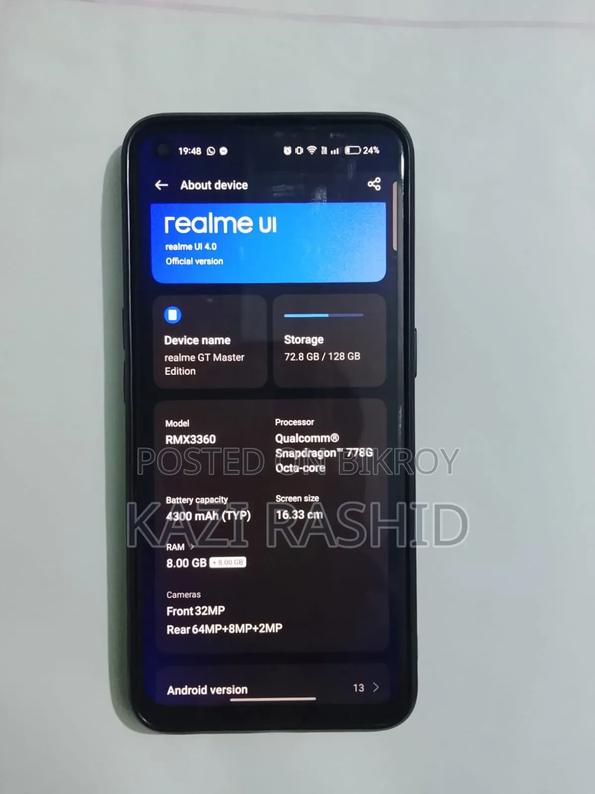 Realme GT Master Edition 128 GB Gray