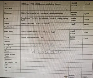 Desktop Computer MSI model 8GB AMD Ryzen 5 SSD 128GB