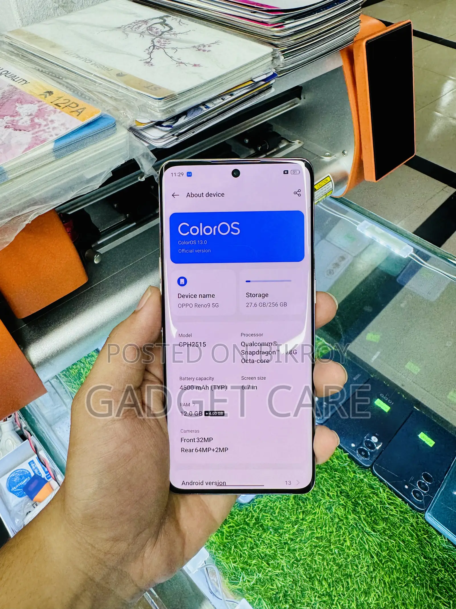 New Oppo Reno9 256 GB Yellow