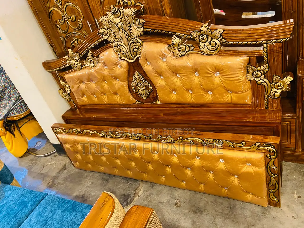 Chittagong Teak Wooden Bed BL140F