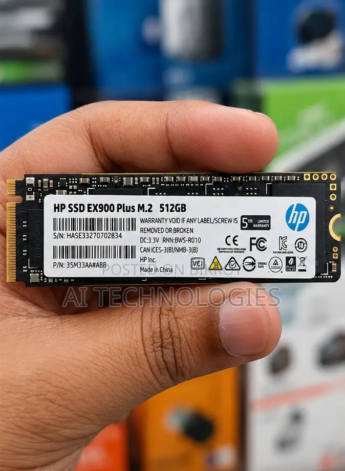 HP EX900 Plus 512GB NVMe PCIe Gen 3 SSD