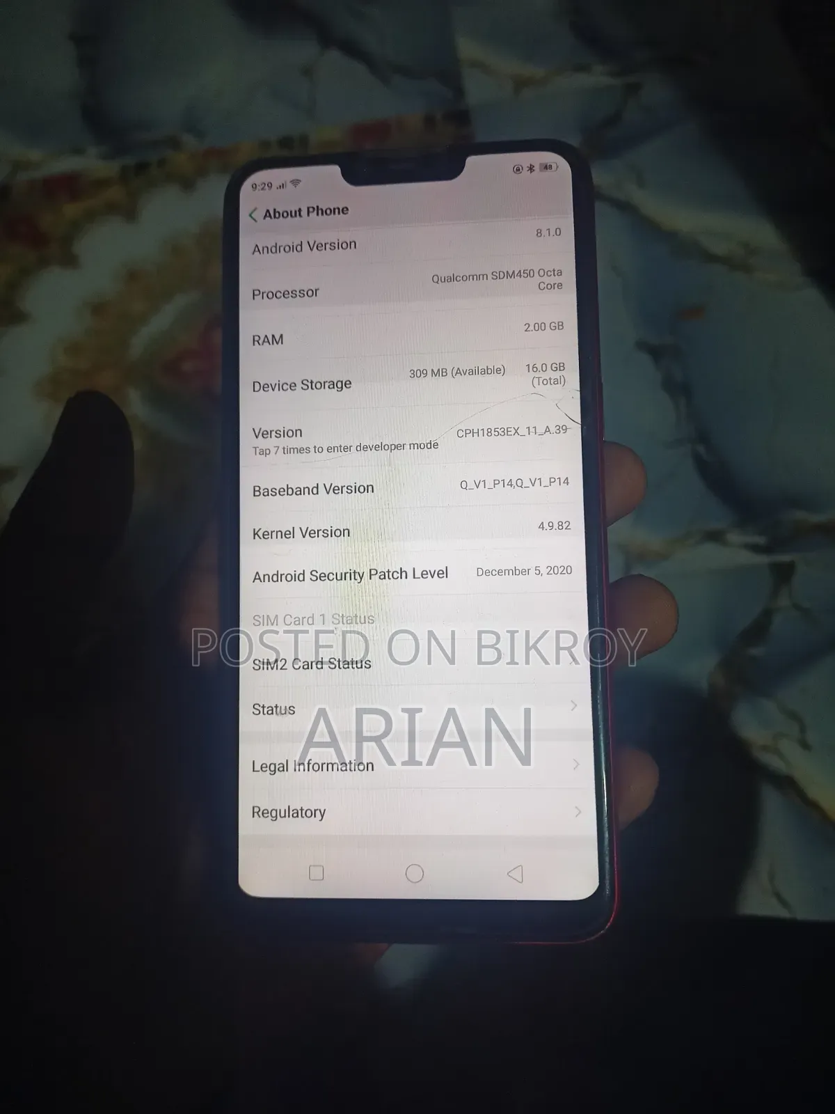 Oppo A3s 16 GB Red