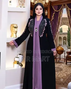 Kohinoor Embroidery Stone Burqa (with Hijab)