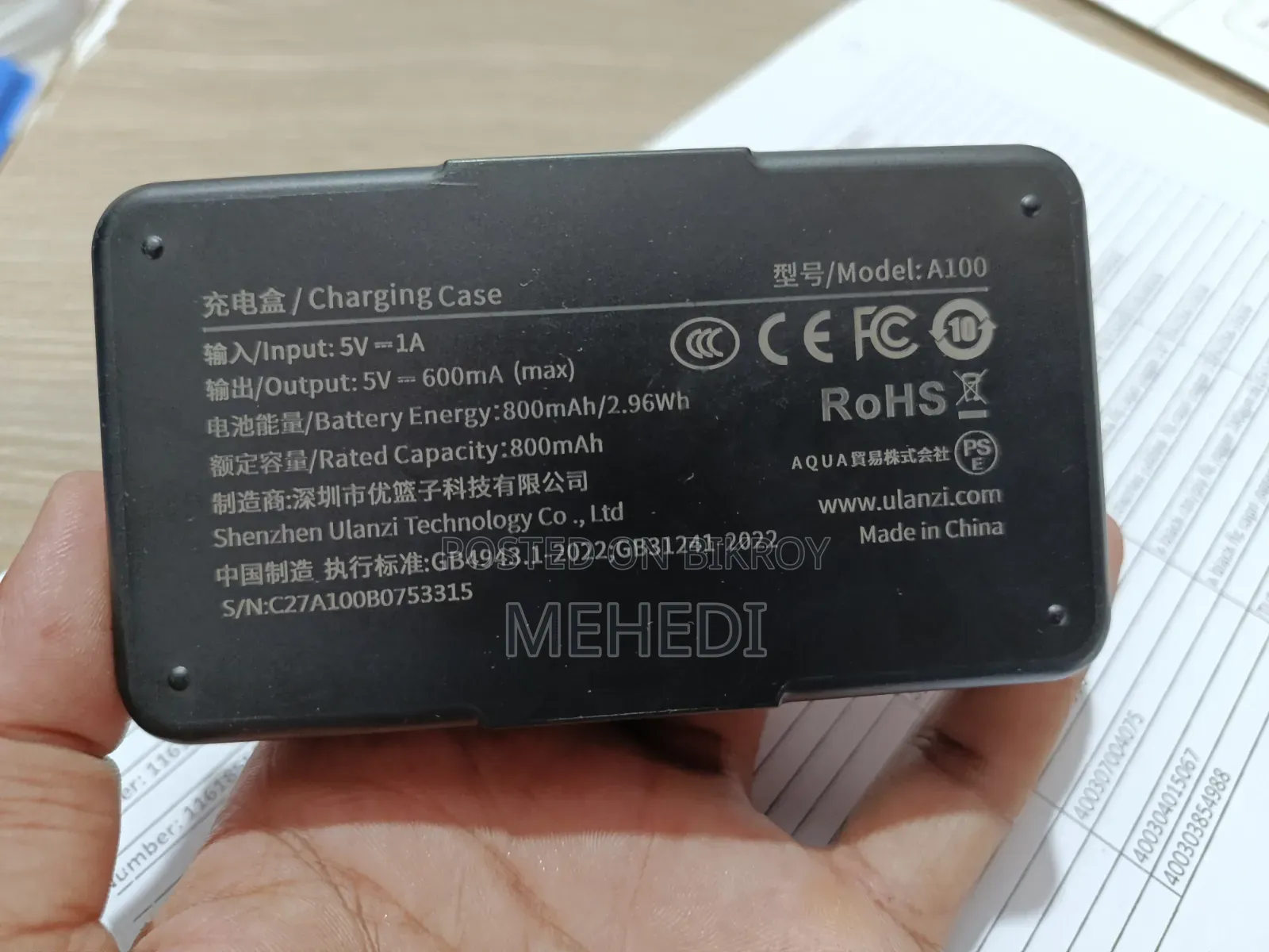 Ulanzi A100 Wireless Lavalier Microphone