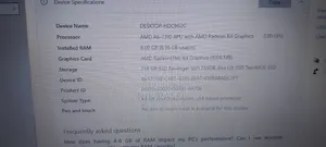 Laptop HP 8GB AMD A6 SSD 256GB