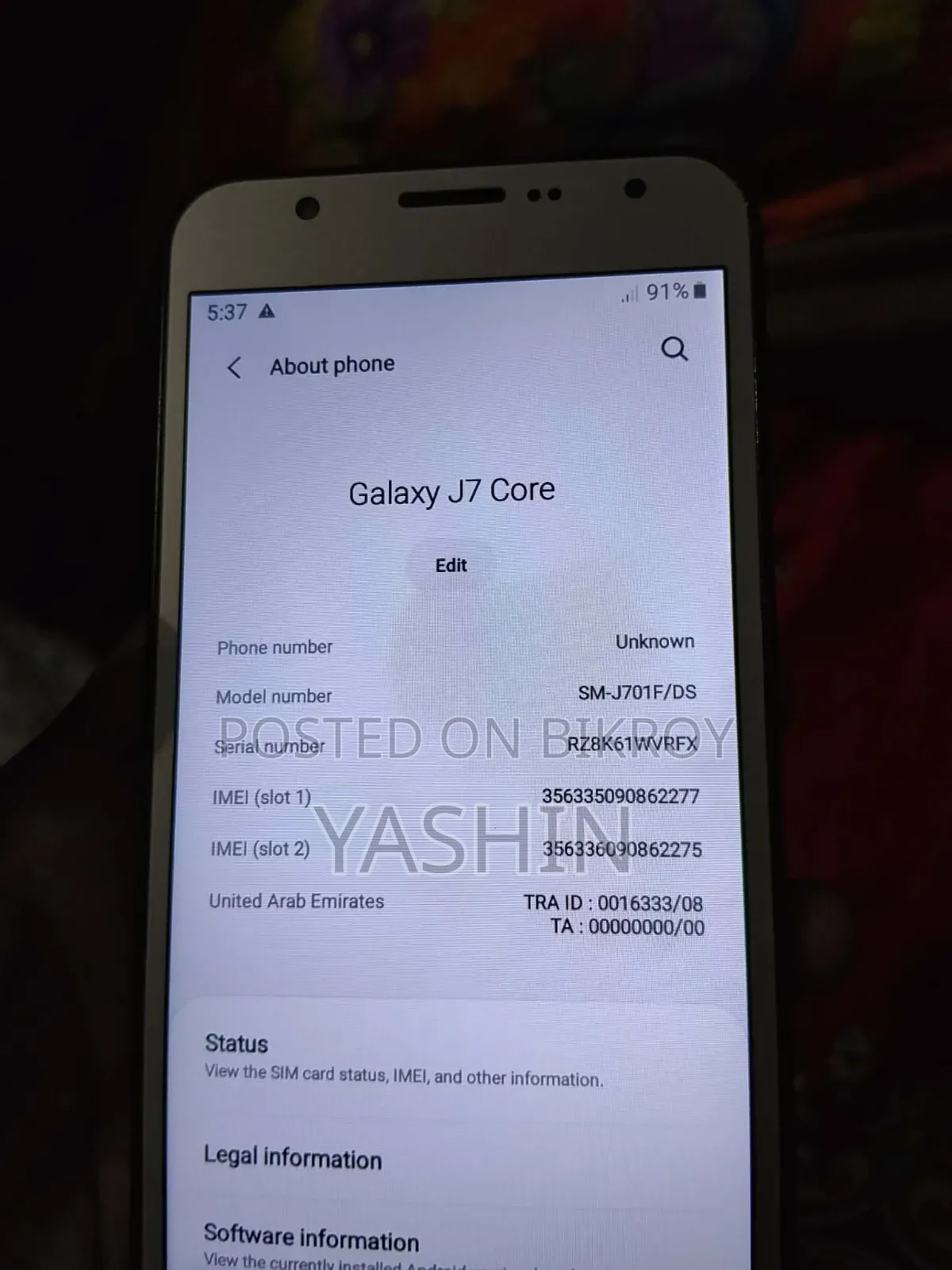 Samsung Galaxy J7 Core 16 GB Black