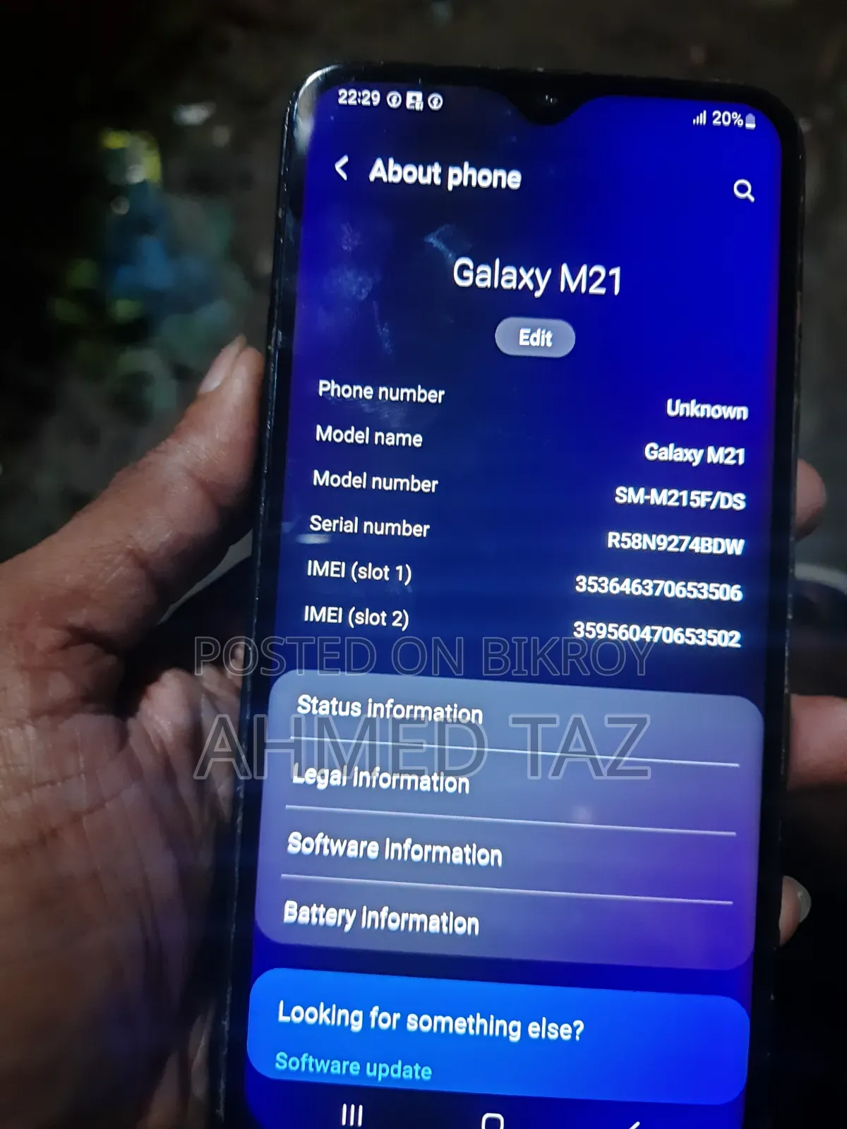 Samsung Galaxy M21 64 GB Blue