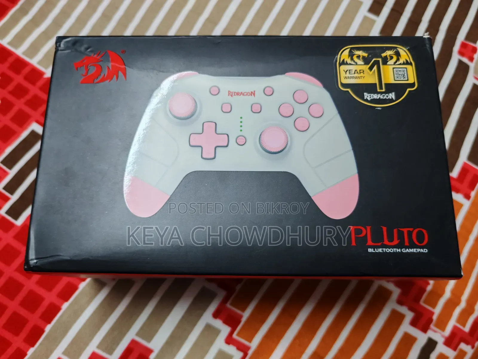 Redragon Pluto G815 Pink Dual Mode Vibration Game Pad