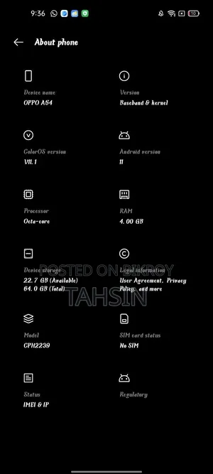Oppo A54 64 GB Black