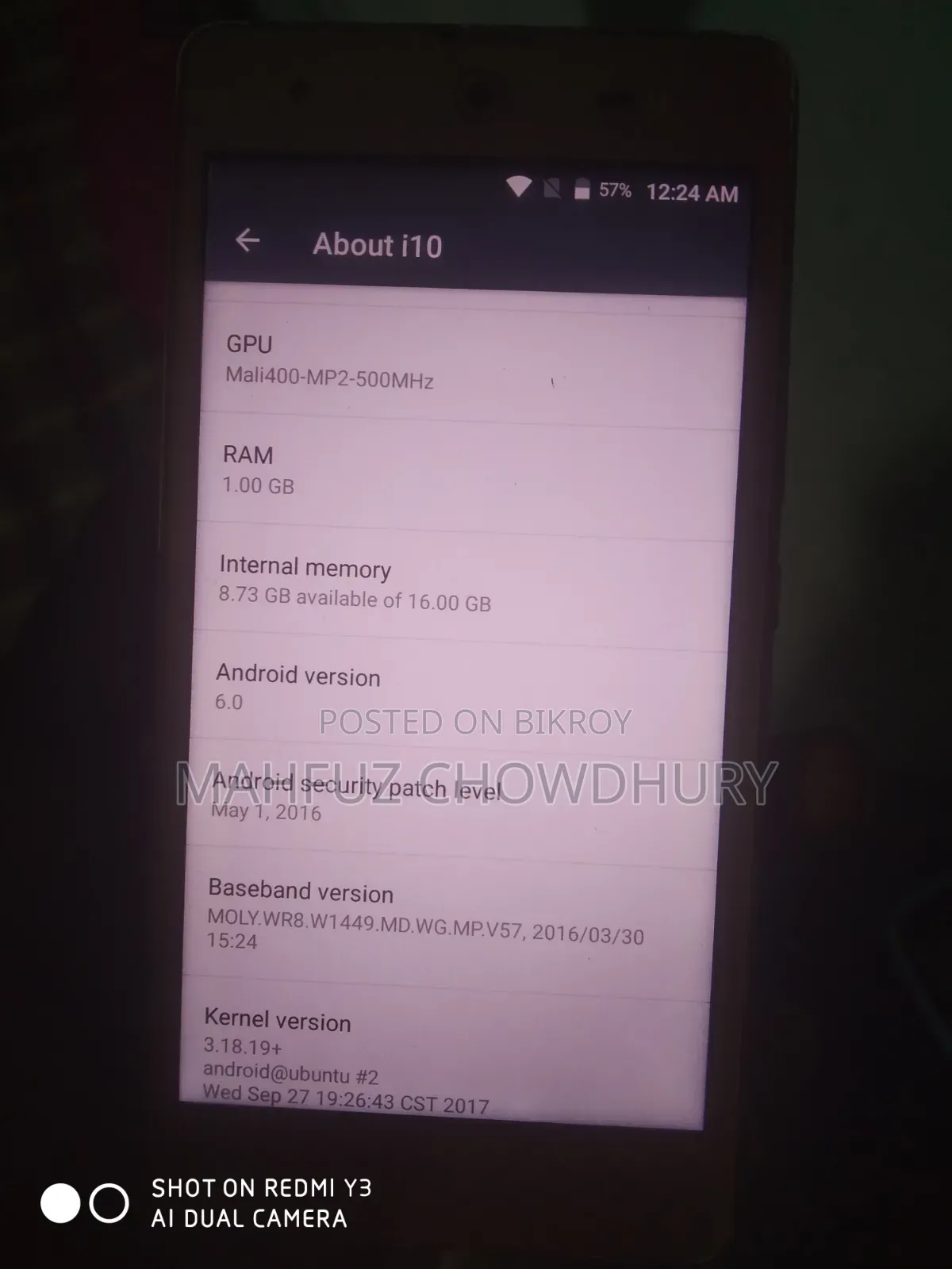 Symphony I10+ 16 GB Gold