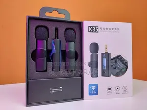 Dual Wireless Microphone for 3.5mm (1:2 Microphone)