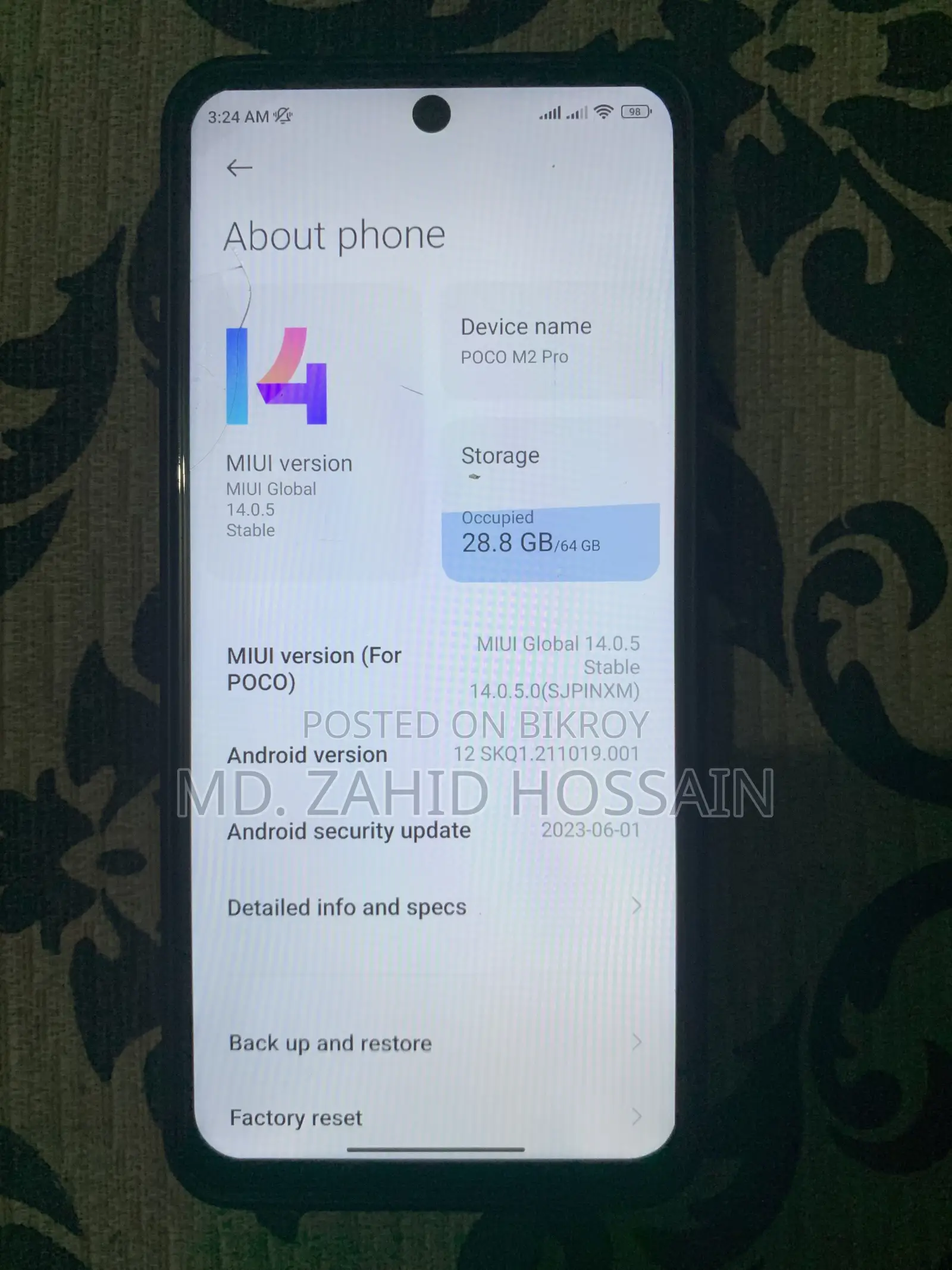 শাওমি পোকো এম২ প্রো ৬৪ জিবি ব্ল্যাক