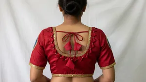 Handmade Princess Cut Blouse | Beautiful Back Design | Tissue Silk