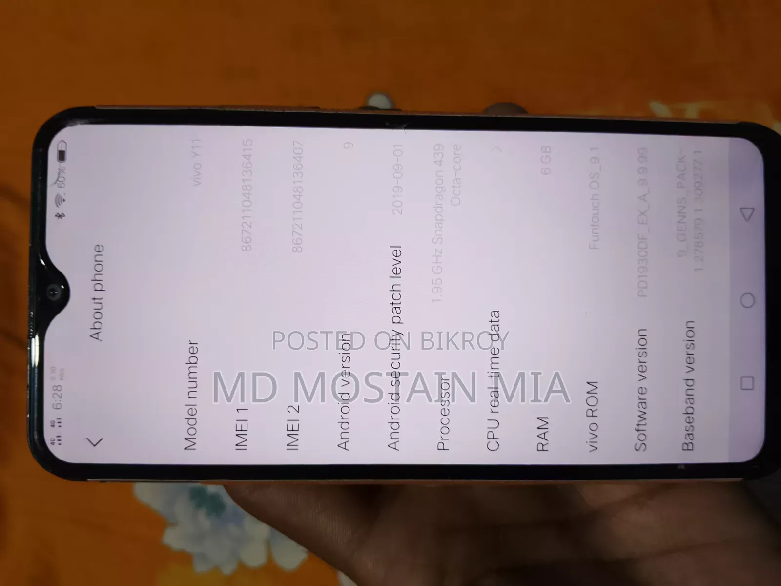 Vivo Y11 32 GB Blue