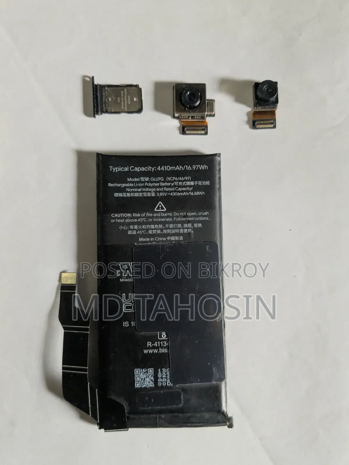 Pixel 6A Battery, Camera and Sim Tray