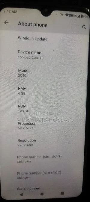 কুলপ্যাড কুল ১০ ১২৮ জিবি ব্ল্যাক