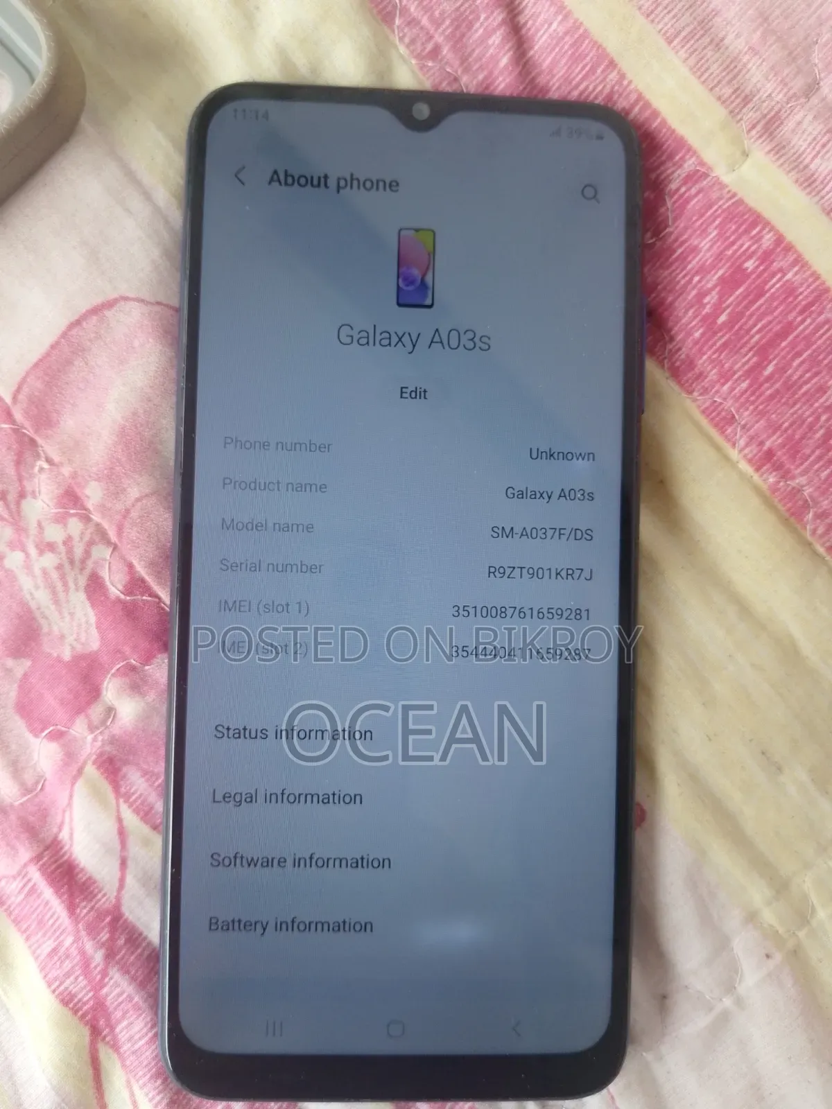 Samsung Galaxy A03s 64 GB Blue