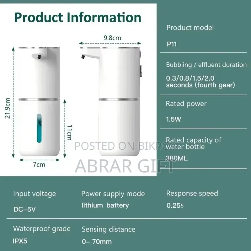 Automatic Touchless Foam Soap Dispenser