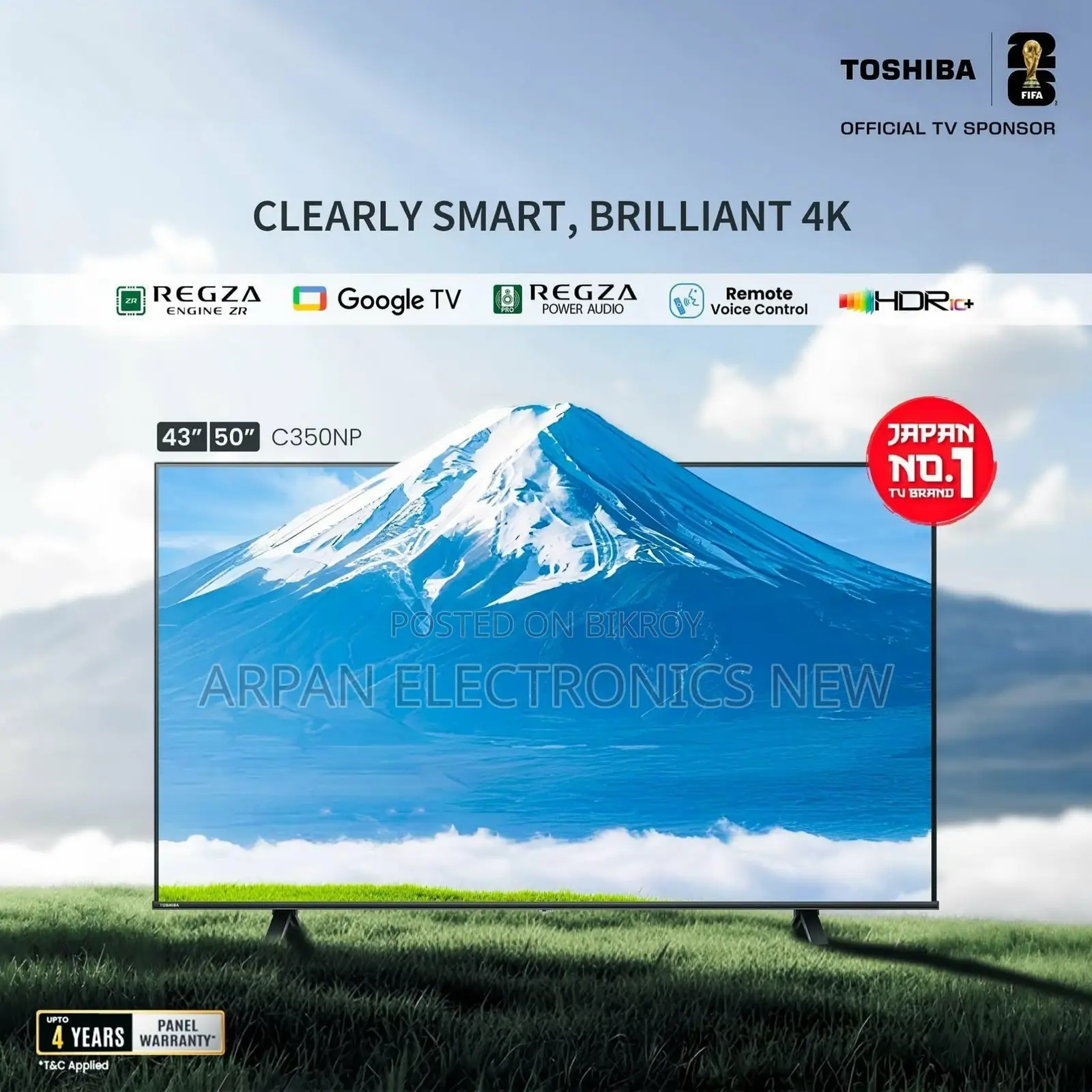 Toshiba 43m450rp 43" Qled Vidaa Smart TV