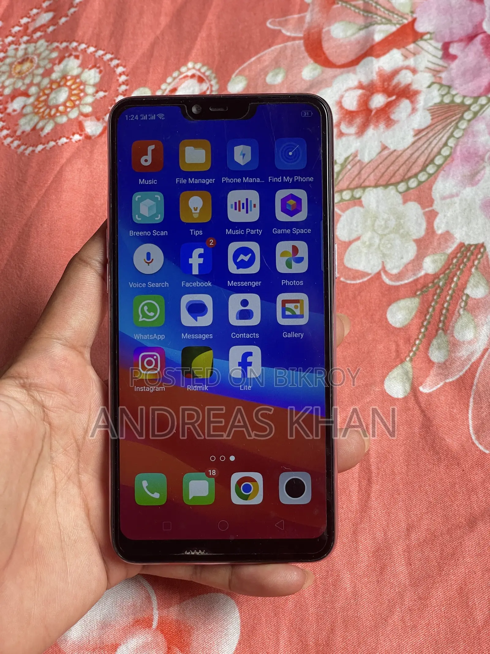 Oppo A3s 256 GB Pink
