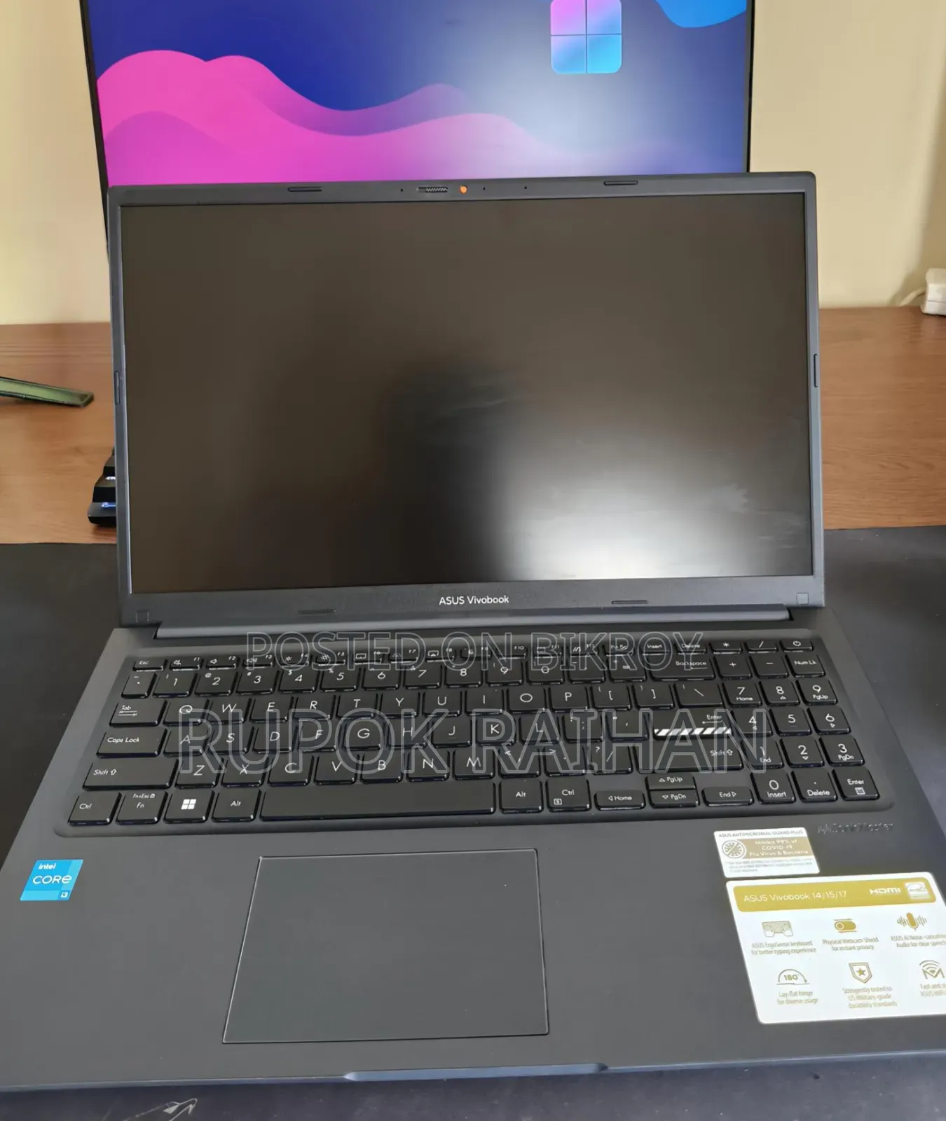 Laptop ASUS Vivobook 15 8GB Intel Core I3 SSD 512GB