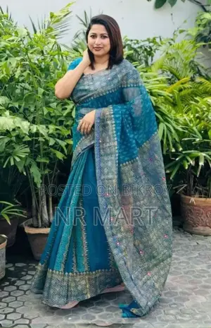 Premium Block Print Semi-Muslin Saree