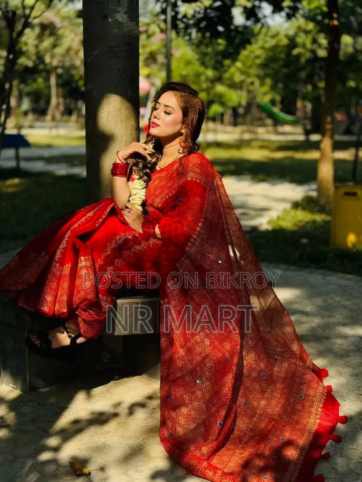 Premium Block Print Semi-Muslin Saree